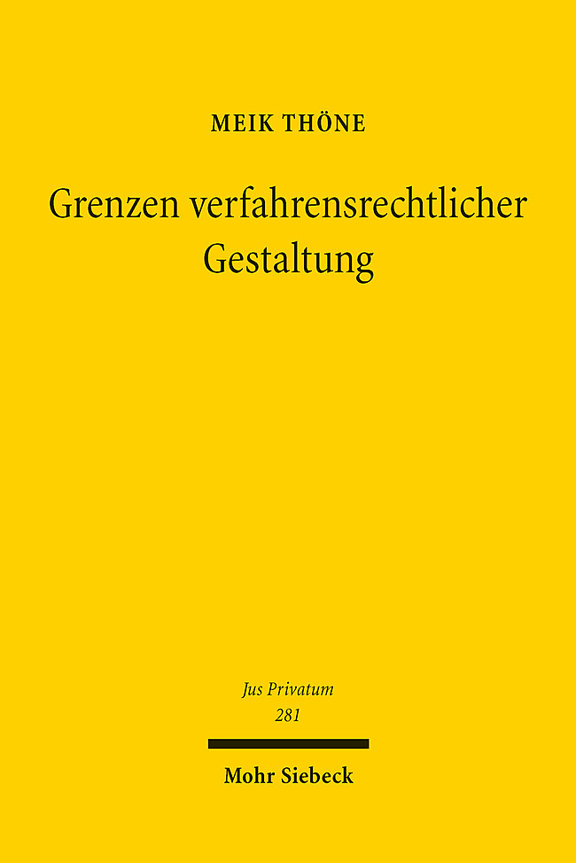 Grenzen verfahrensrechtlicher Gestaltung main product photo