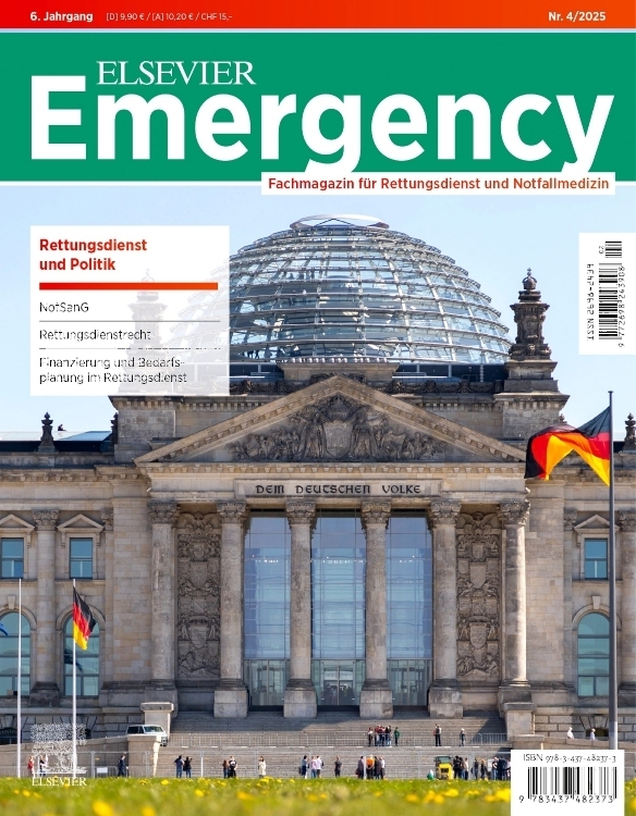 ELSEVIER Emergency. Rettungsdienst und Politik. 4/2025 main product photo