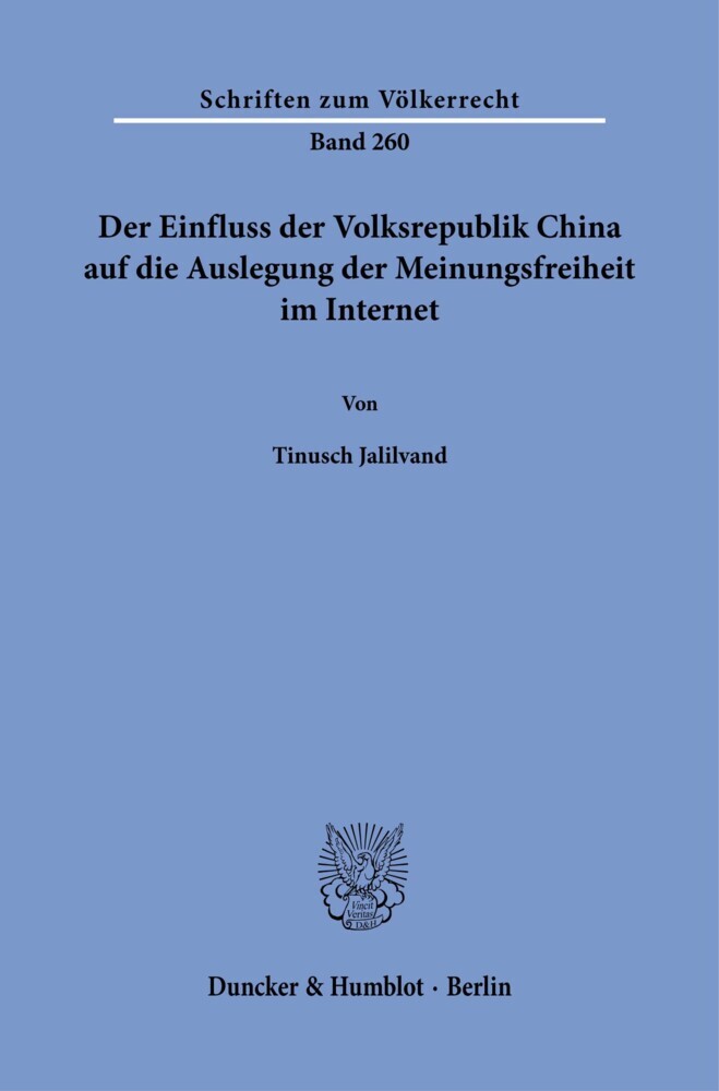 Der Einfluss der Volksrepublik China auf die Auslegung der Meinungsfreiheit im Internet. main product photo