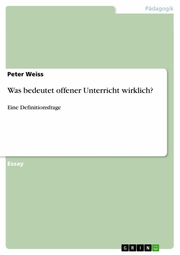 Was bedeutet offener Unterricht wirklich? main product photo