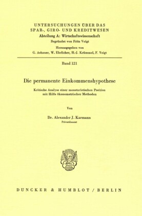 Die permanente Einkommenshypothese.