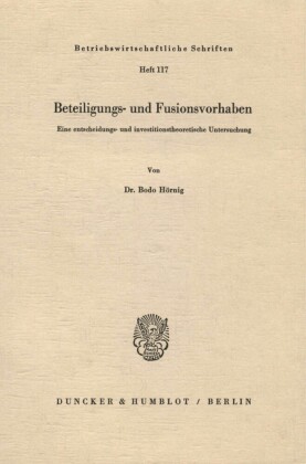 Beteiligungs- und Fusionsvorhaben.