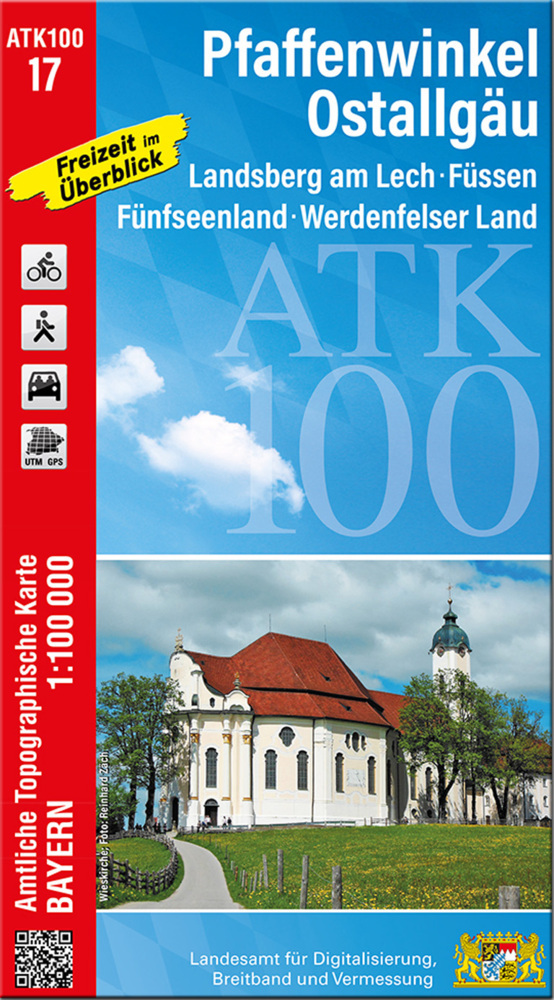 ATK100-17 Pfaffenwinkel, Ostallgäu (Amtliche Topographische Karte 1:100000) main product photo