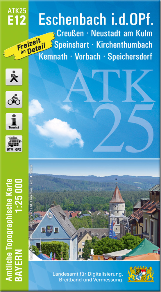 ATK25-E12 Eschenbach i.d.OPf. (Amtliche Topographische Karte 1:25000) main product photo