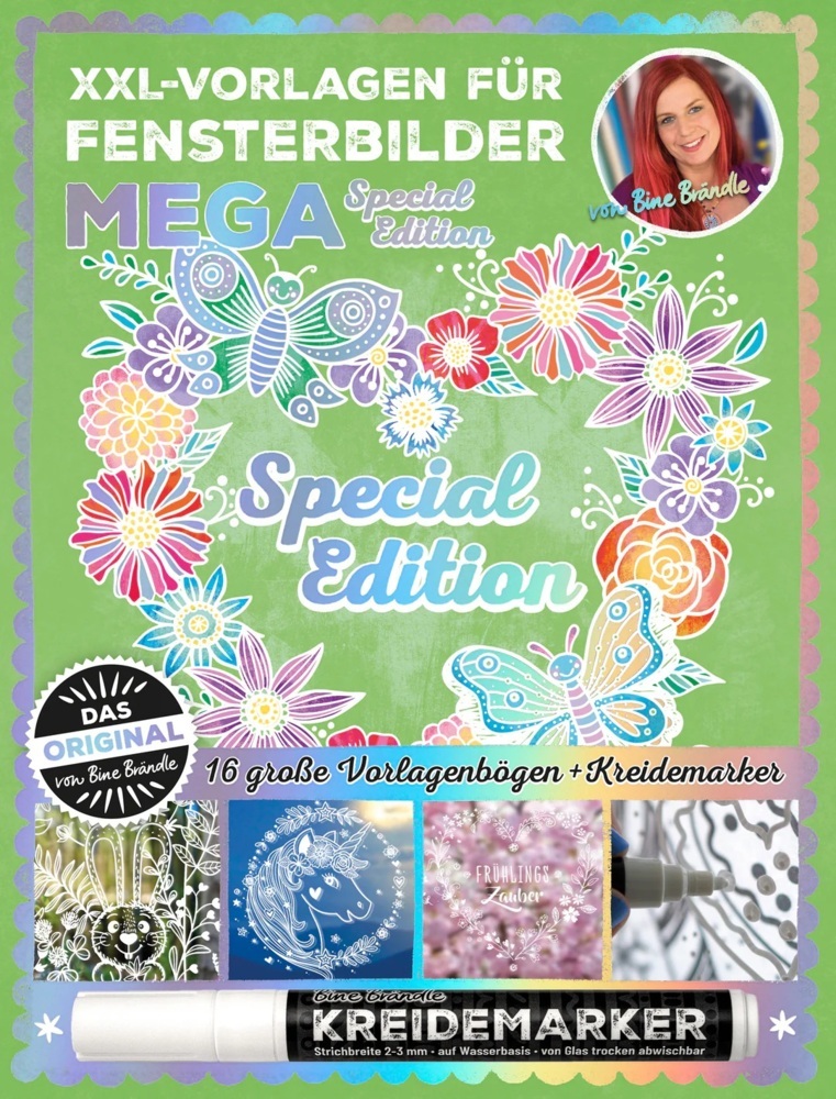 XXL Vorlagen für Fensterbilder, Mega Special Edition von Bine Brändle, Das Original main product photo