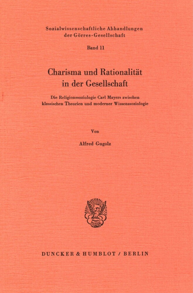 Charisma und Rationalität in der Gesellschaft. main product photo