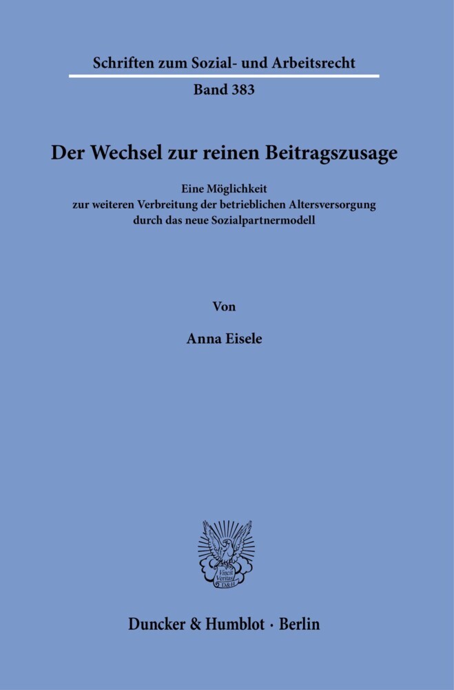 Der Wechsel zur reinen Beitragszusage. main product photo