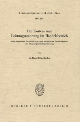 Die Kosten- und Leistungsrechnung im Handelsbetrieb