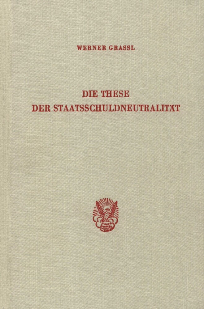 Die These der Staatsschuldneutralität. main product photo