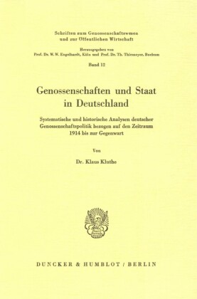 Genossenschaften und Staat in Deutschland.
