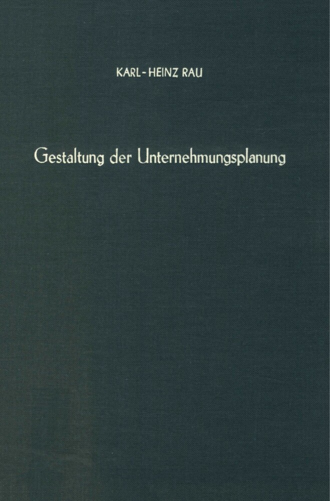 Gestaltung der Unternehmungsplanung. main product photo