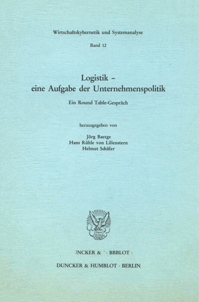 Logistik - eine Aufgabe der Unternehmenspolitik. main product photo