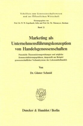 Marketing als Unternehmensführungskonzeption von Handelsgenossenschaften.