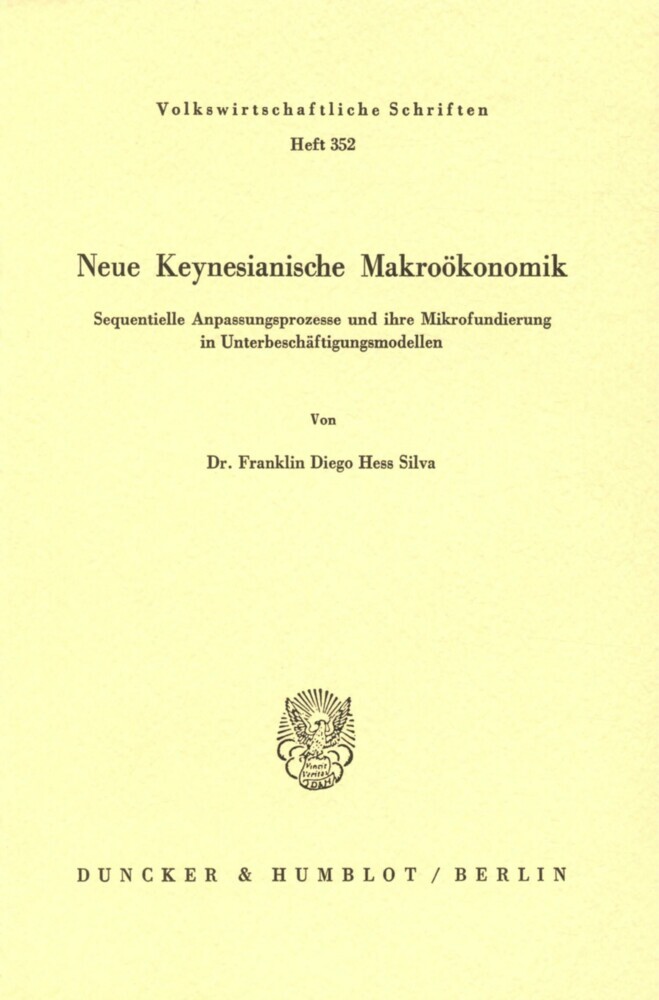 Neue Keynesianische Makroökonomik. main product photo