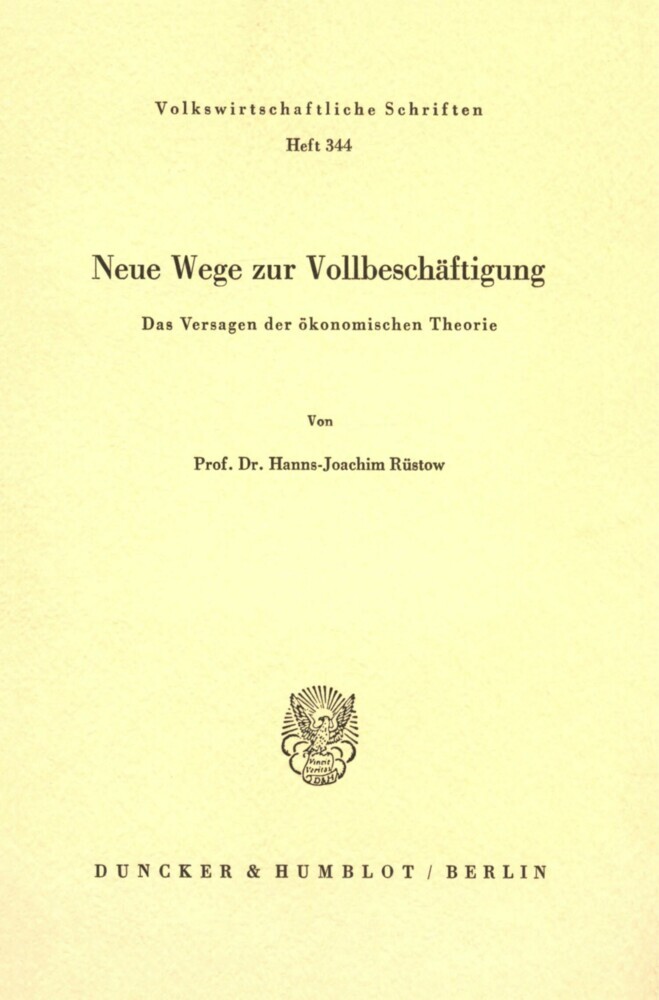 Neue Wege zur Vollbeschäftigung. main product photo