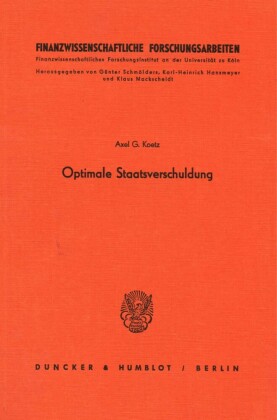 Optimale Staatsverschuldung.