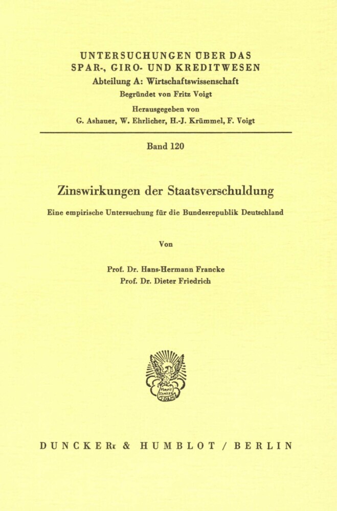 Zinswirkungen der Staatsverschuldung. main product photo