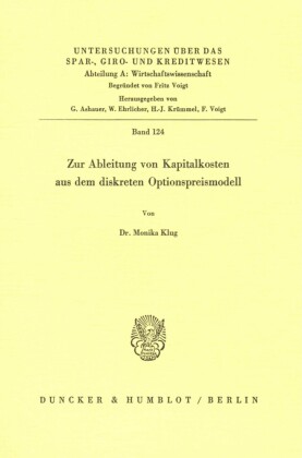 Zur Ableitung von Kapitalkosten aus dem diskreten Optionspreismodell.