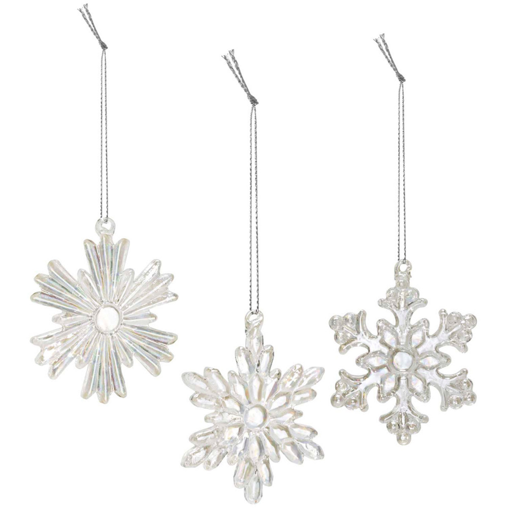 3er-Set Glasanhänger »Schneeflocken« main product photo