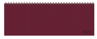 Tischkalender quer Professional Premium 2026 rot