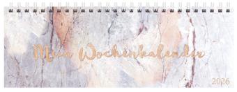 Tischquerkalender Marble 2026