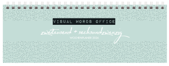 Tischquerkalender Visual Words Office 2026