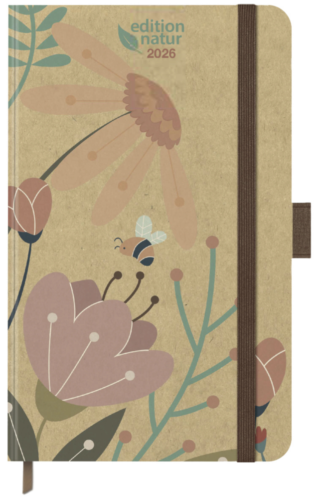 Buchkalender Times Big12 Edition Natur Little bee 2026 main product photo