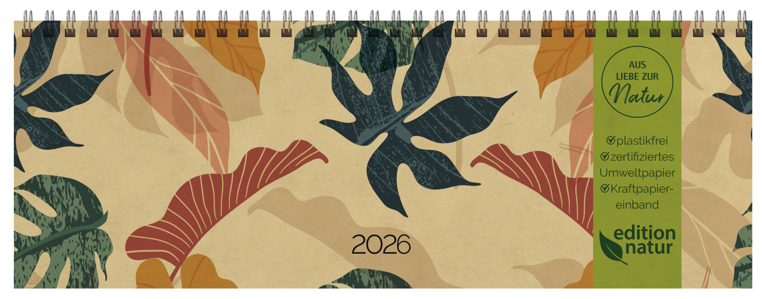 Tischkalender Edition Natur Dschungel 2026 quer main product photo