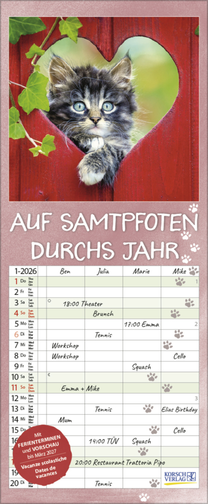 Auf Samtpfoten durch's Jahr 2026 main product photo