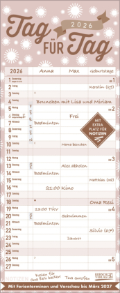 Premium Familientimer Tag für Tag 2026