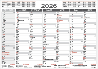 Tafelkalender A4 2026
