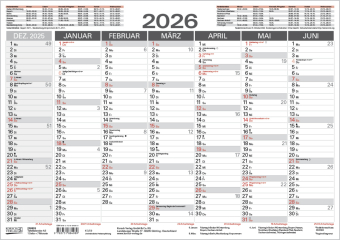 Tafelkalender A3 2026