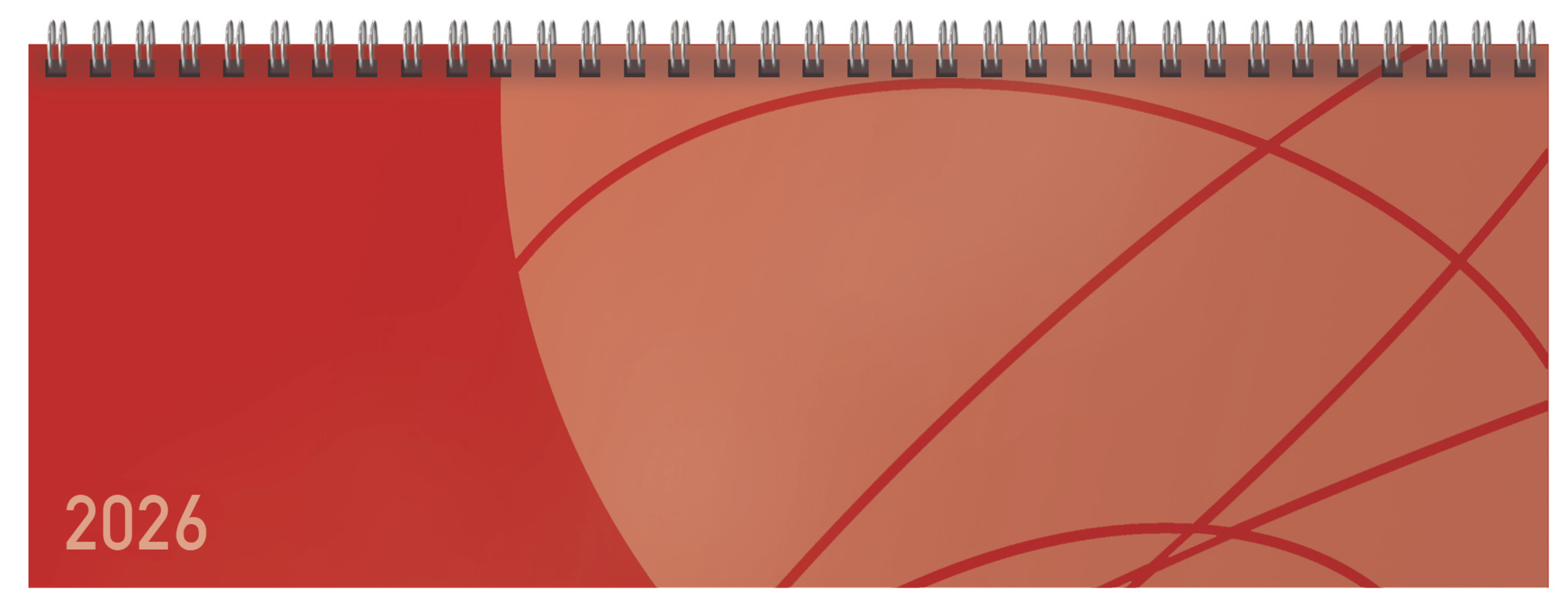 Tischkalender quer Professional Colourlux 2026 rot main product photo