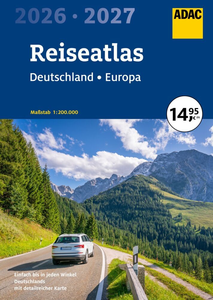 ADAC Reiseatlas 2026/2027 Deutschland 1:200.000, Europa 1:4,5 Mio. main product photo