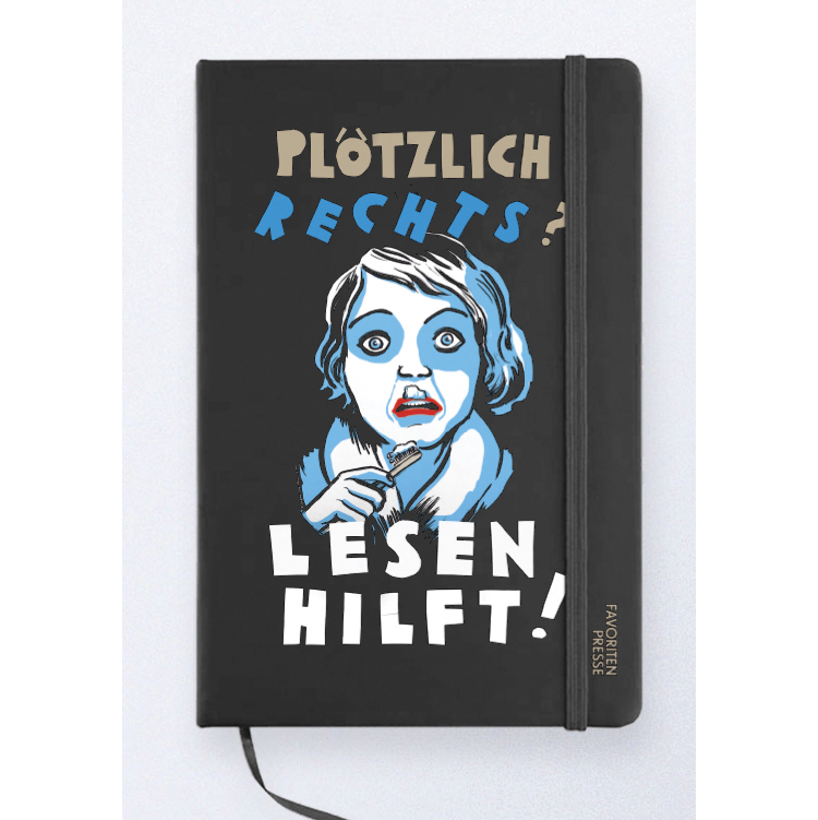 Notizbuch Plötzlich rechts? Lesen hilft! main product photo