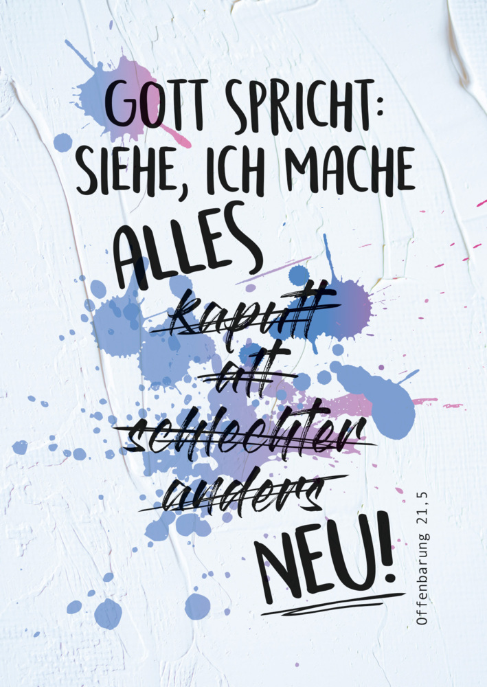 Jahreslosung 2026 - Stundenentwurf und Postkarten (10 Ex.) für Teens und junge E main product photo