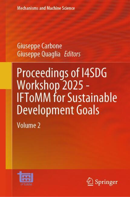 Proceedings of I4SDG Workshop 2025 - IFToMM for Sustainable Development Goals main product photo