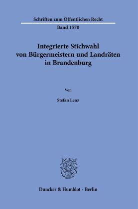Integrierte Stichwahl von Bürgermeistern und Landräten in Brandenburg