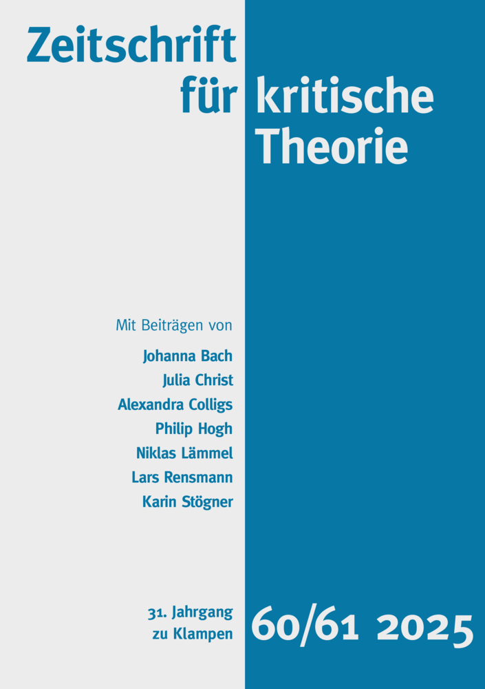 Zeitschrift für kritische Theorie / Zeitschrift für kritische Theorie, Heft 60/61 main product photo
