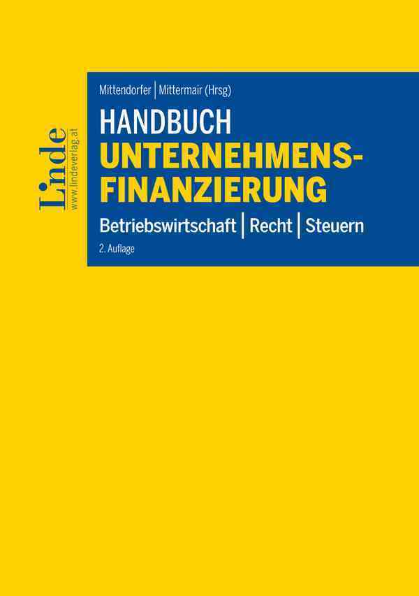 Handbuch Unternehmensfinanzierung main product photo