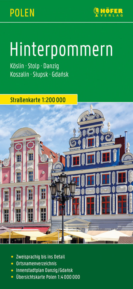Hinterpommern, Straßenkarte 1:200.000, Höfer Verlag main product photo