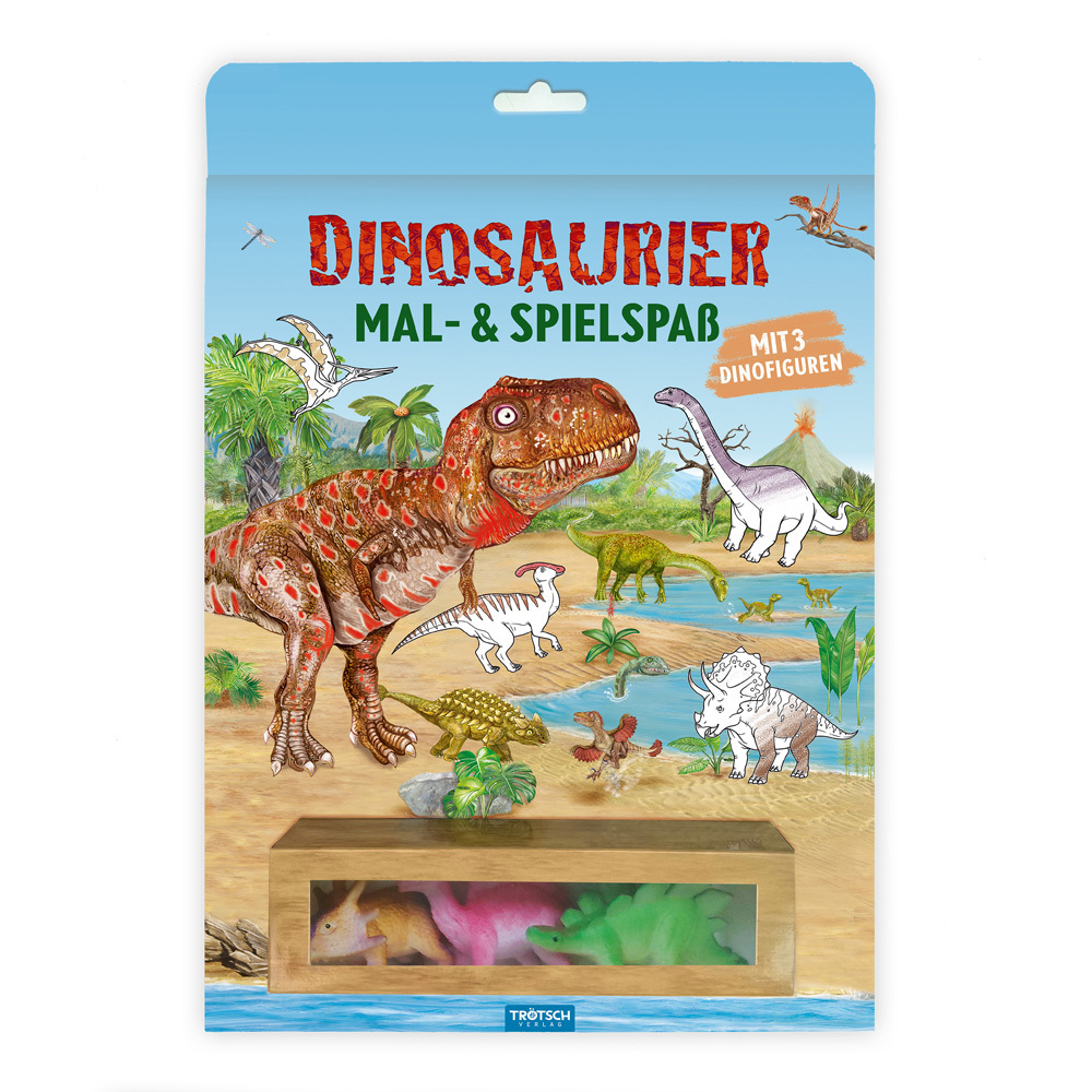 TRÖTSCH - Malbuch Dinosaurier Mal- und Spielspaß S1 Malbuch mit Spielzeug| Ab 3 Jahren main product photo