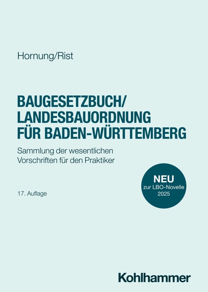Baugesetzbuch/Landesbauordnung für Baden-Württemberg main product photo