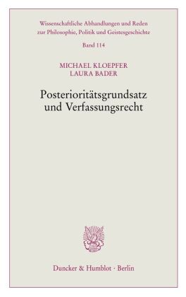 Posterioritätsgrundsatz und Verfassungsrecht