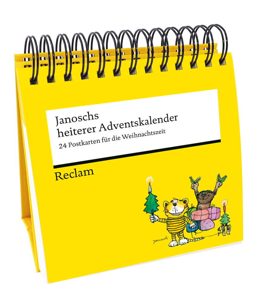 Janoschs heiterer Adventskalender. 24 Postkarten für die Weihnachtszeit (Advents-Postkartenaufsteller) main product photo