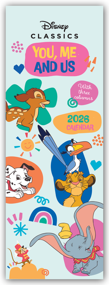 Disney Classics - You, Me and Us 2026 - Slimline-Kalender main product photo