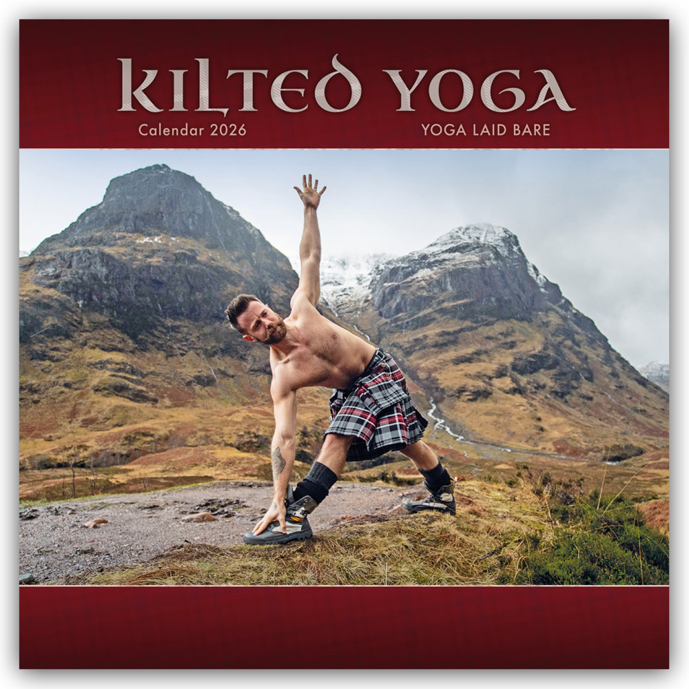 Kilted Yoga 2026 - Wand-Kalender main product photo