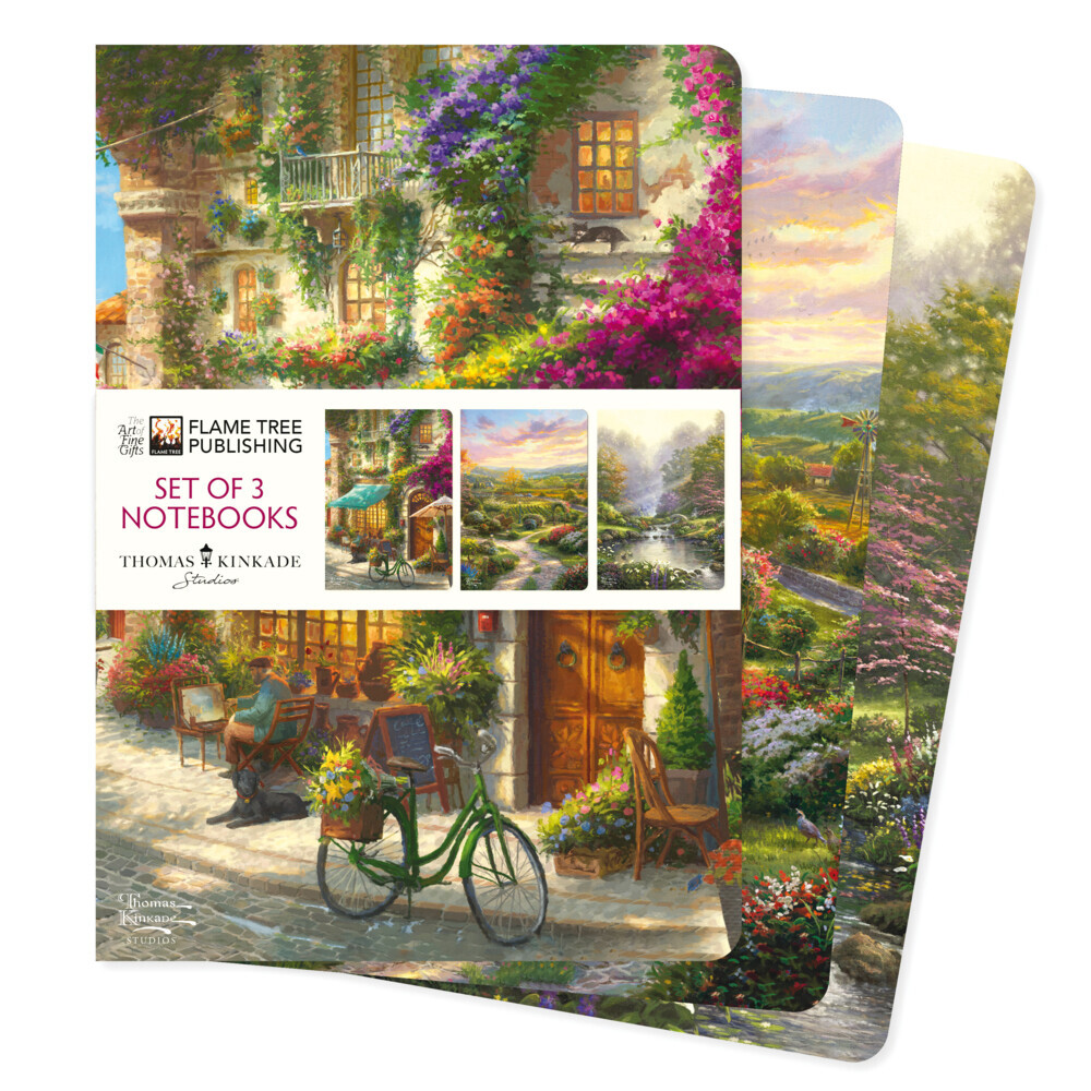 Dreier Set DIN-A5-Format-Notizbücher: Thomas Kinkade main product photo