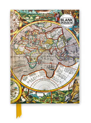 Premium Notizbuch Blank DIN A5: Pieter van den Keere, Antike Weltkarte