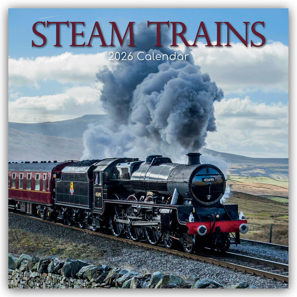 Steam Trains - Dampfeisenbahnen 2026 - 16-Monatskalender main product photo